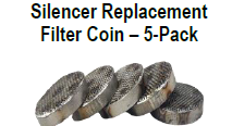 Silencer Replacement Filter Coin (5 Pack) (122-338)