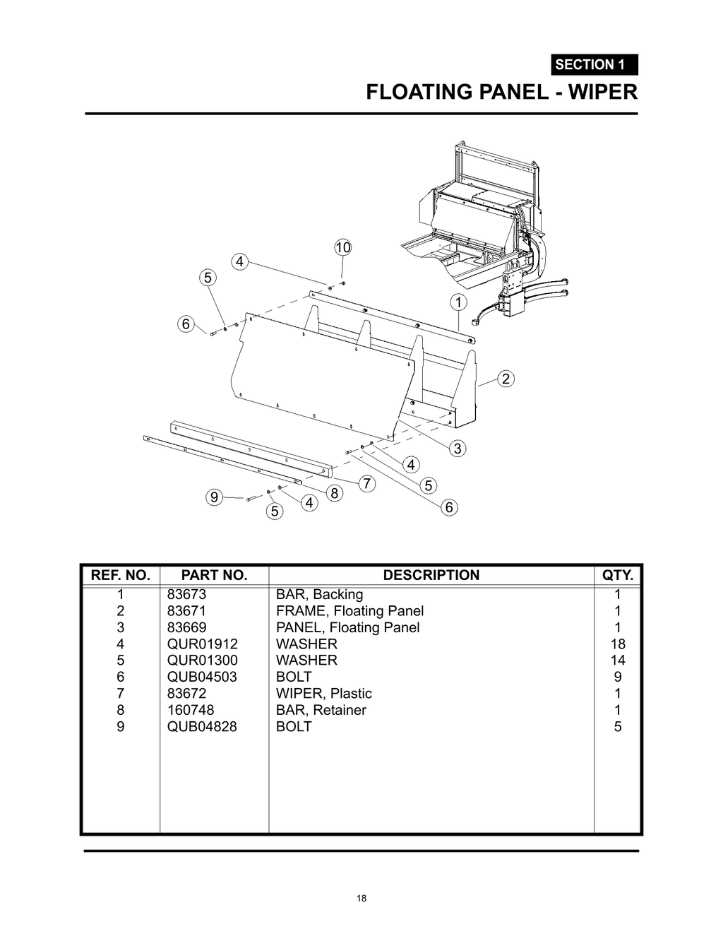 MiniMax - PG 018 - Section 1 - FLOATING PANEL - WIPER