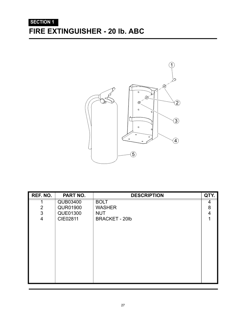 MiniMax - PG 027 - Section 1 - FIRE EXTINGUISHER - 20 LB ABC