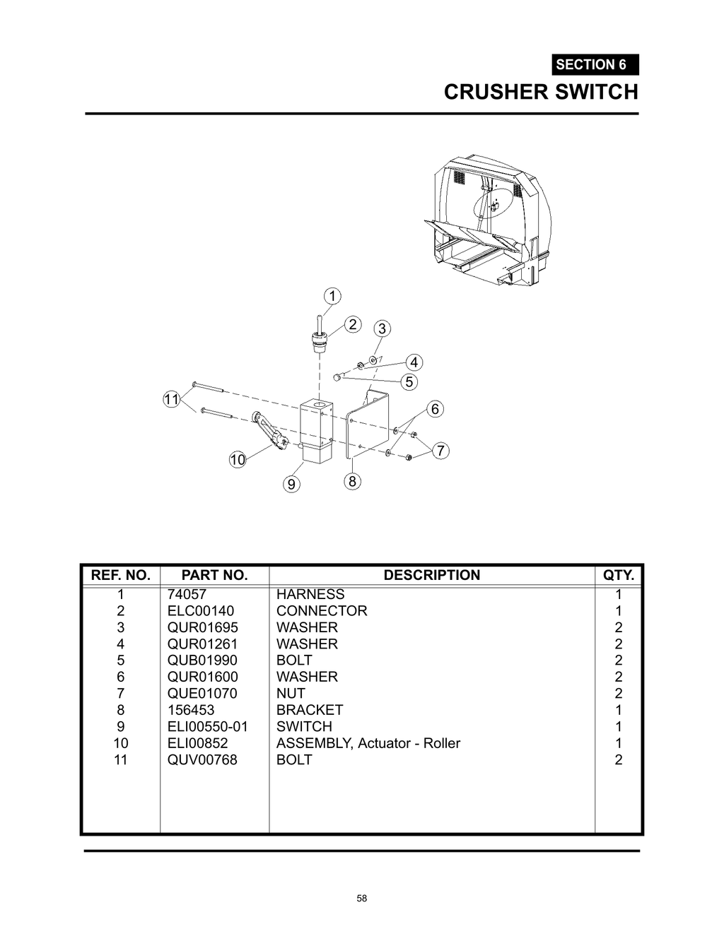 MiniMax - PG 058 - Section 6 - CRUSHER SWITCH