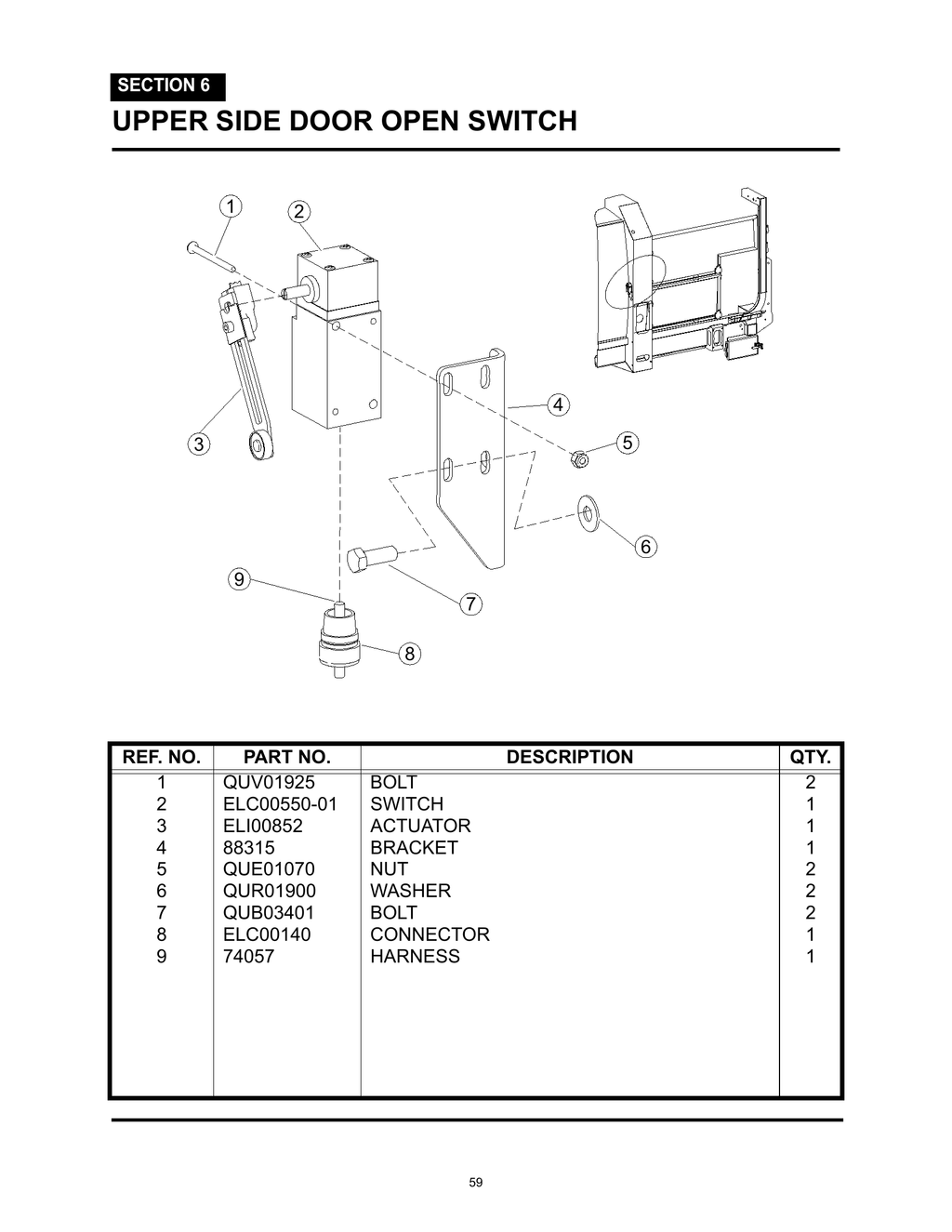 MiniMax - PG 059 - Section 6 - UPPER SIDE DOOR OPEN SWITCH