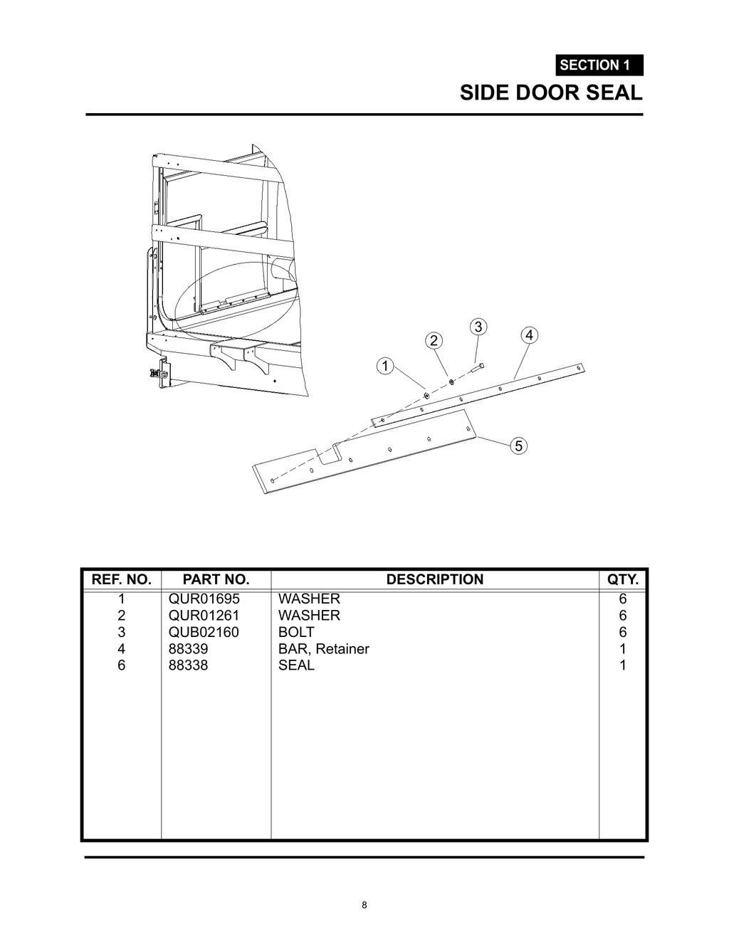 MiniMax - PG 008 - Section 1 - SIDE DOOR SEAL