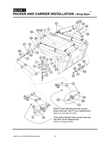 Section 1 - PACKER AND CARRIER INSTALLATION - Strap Style - 2R-III™
