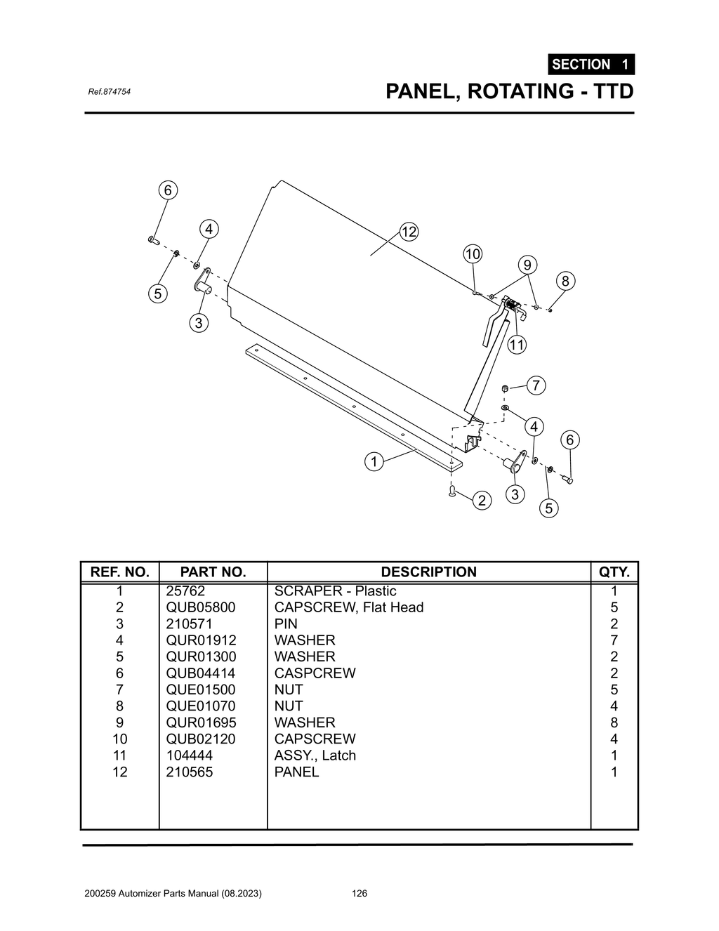 Automizer - PG 126 - Section 1 - PANEL, ROTATING - TTD