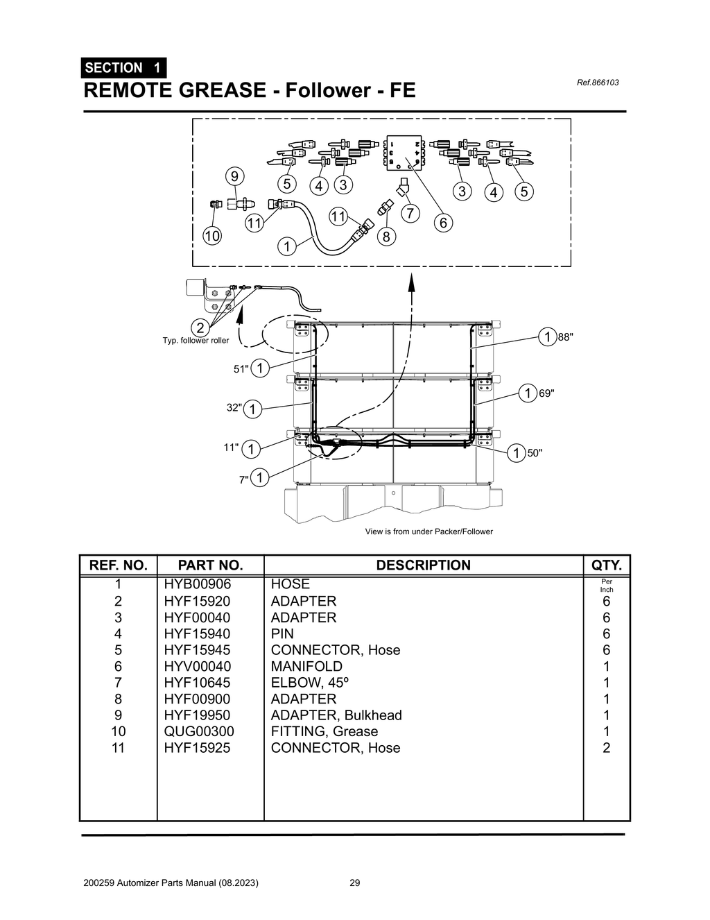 Automizer - PG 029 - Section 1 - REMOTE GREASE - Follower - FE 