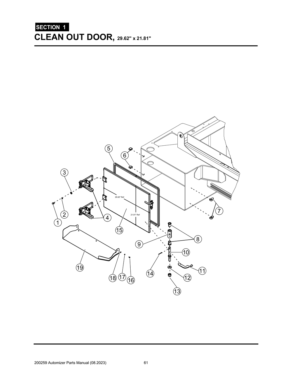 Automizer - PG 061 - Section 1 - CLEAN OUT DOOR, 29.62