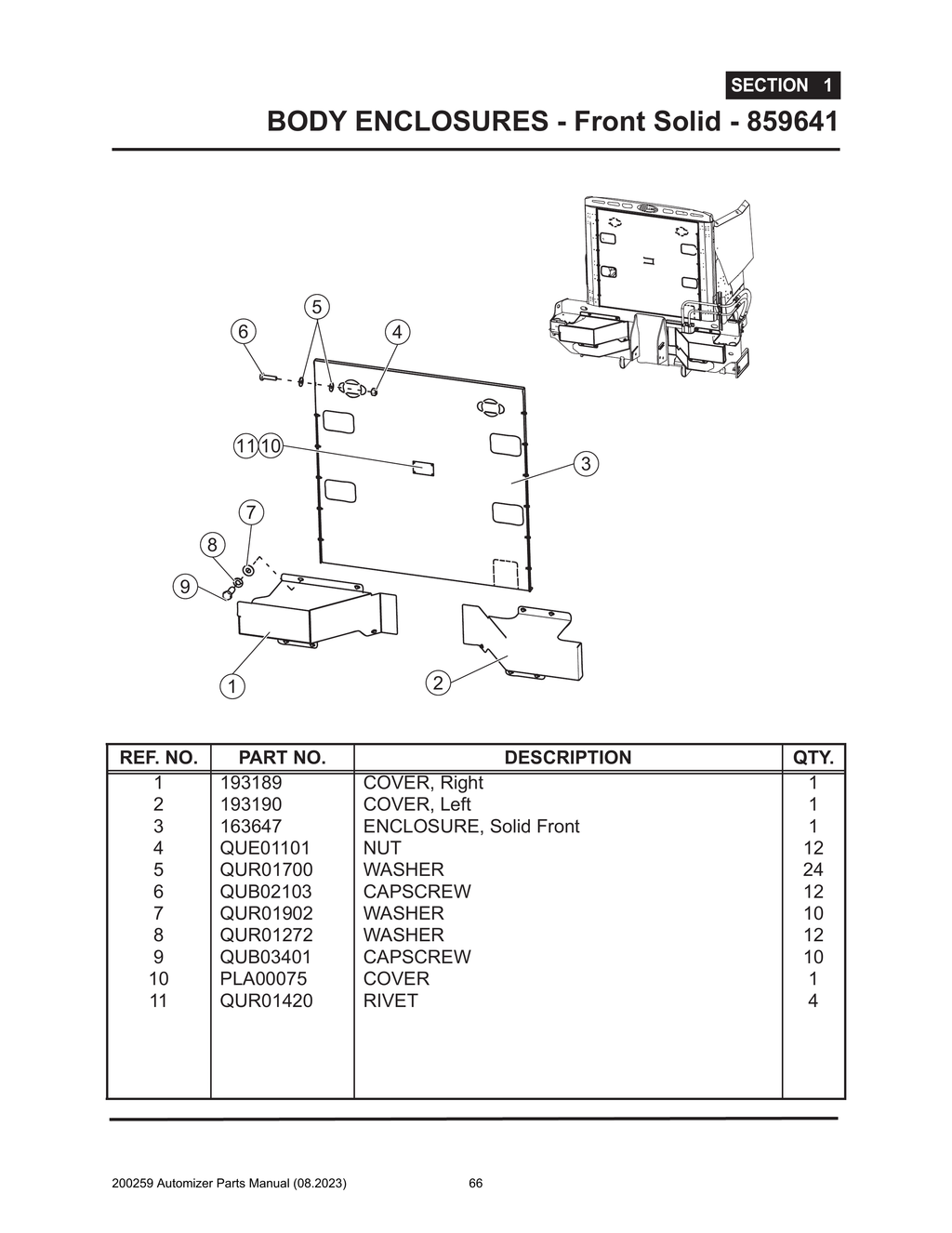 Automizer - PG 066 - Section 1 - BODY ENCLOSURES - Front Solid - 859641