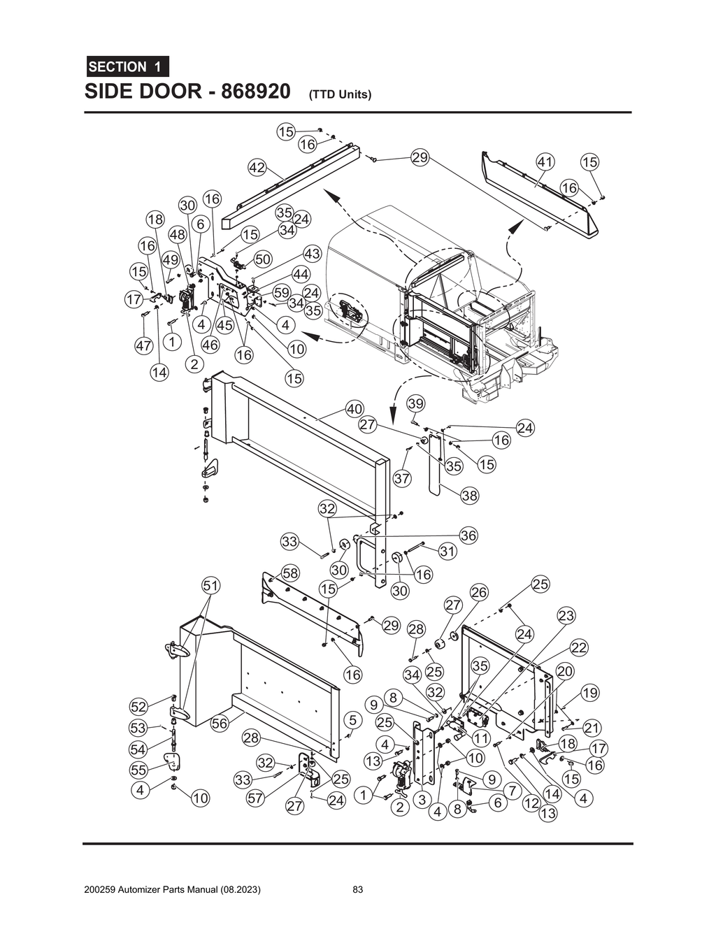 Automizer - PG 083 - Section 1 - SIDE DOOR - 868920 (TTD Units)