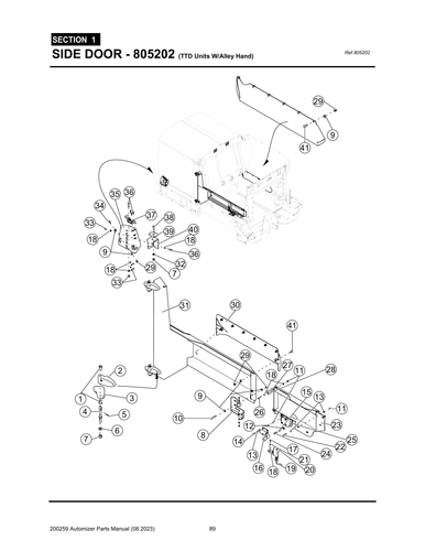 Automizer - PG 089 - Section 1 - SIDE DOOR - 805202 (TTD Units W/Alley Hand)