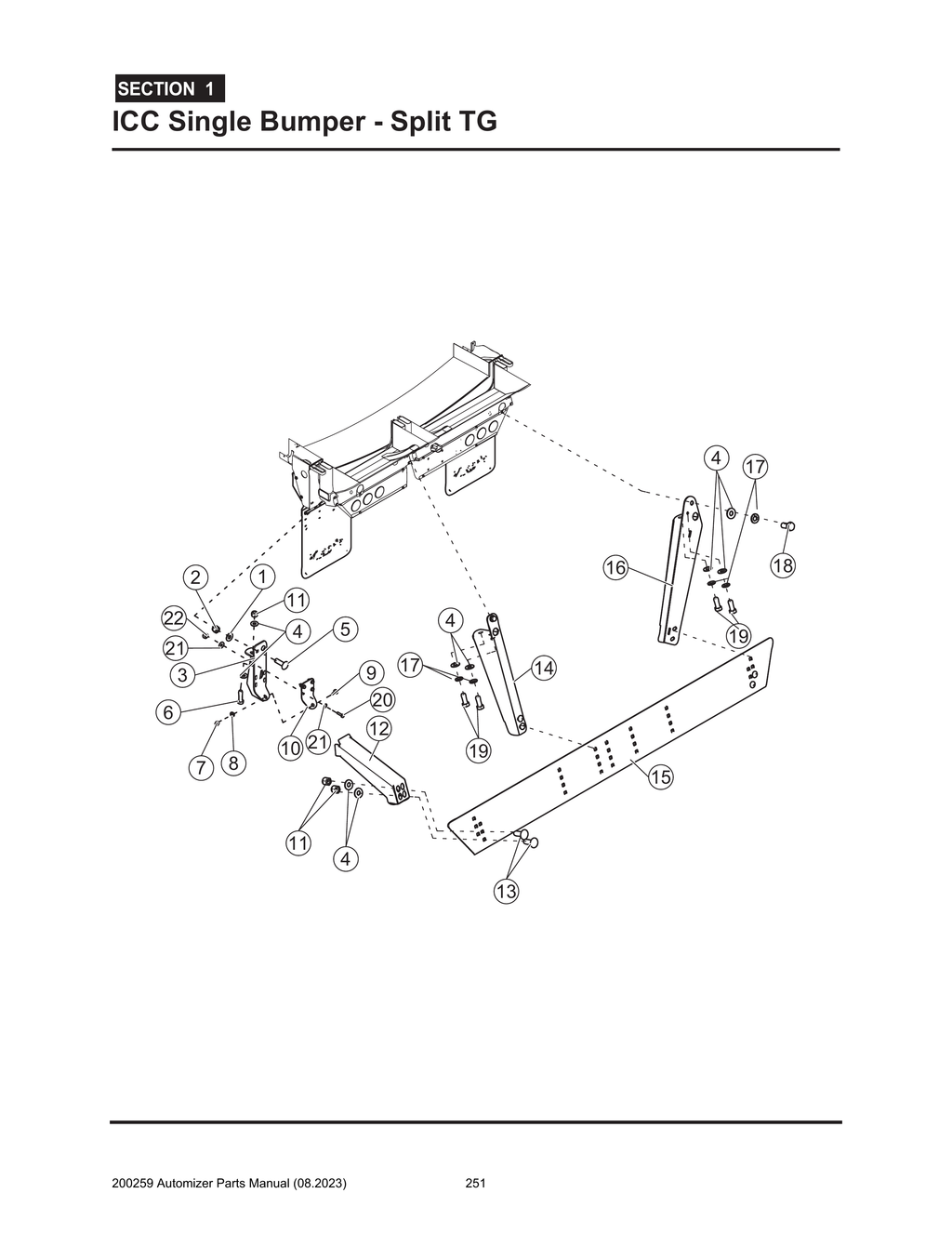 Automizer - PG 251 - Section 1 - ICC Single Bumper - Split TG 