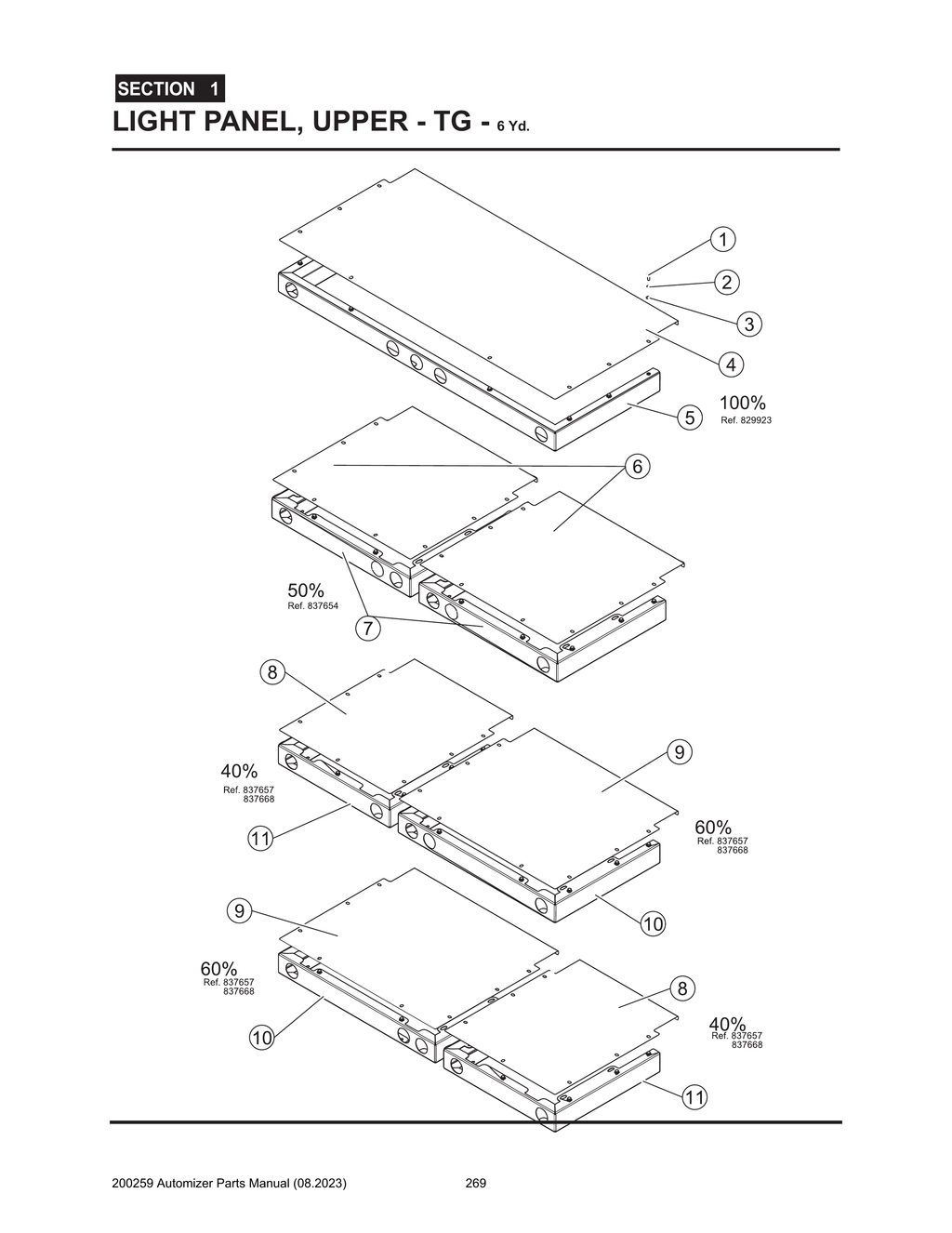 Automizer - PG 269 - Section 1 - LIGHT PANEL, UPPER - TG - 6 Yd. 