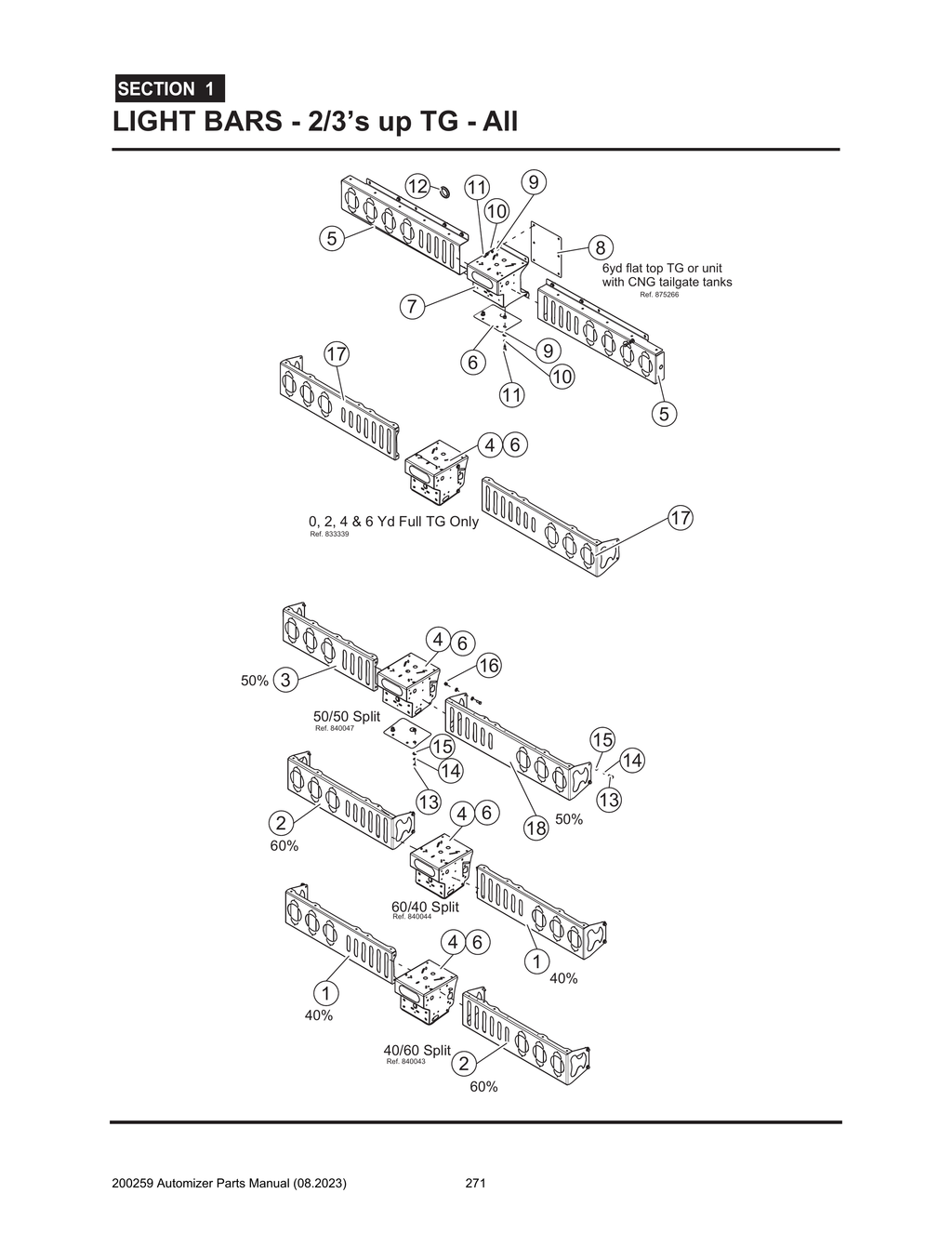 SECTION 1 - LIGHT BARS 2/3 UP TG - AUTOMIZER - PG 271