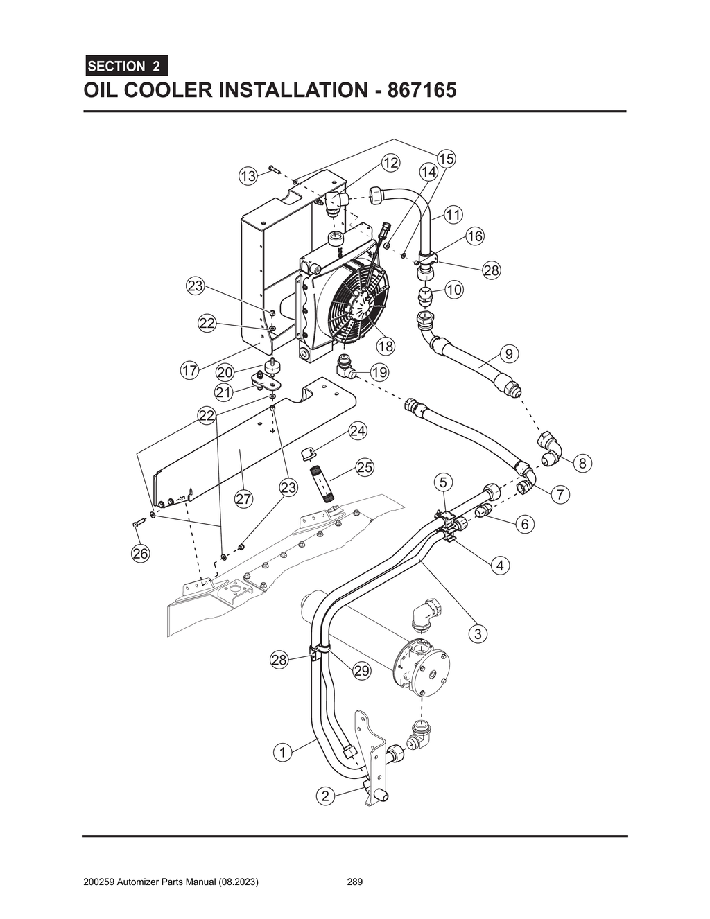 Automizer - PG 289 - Section 2 - OIL COOLER INSTALLATION - 867165