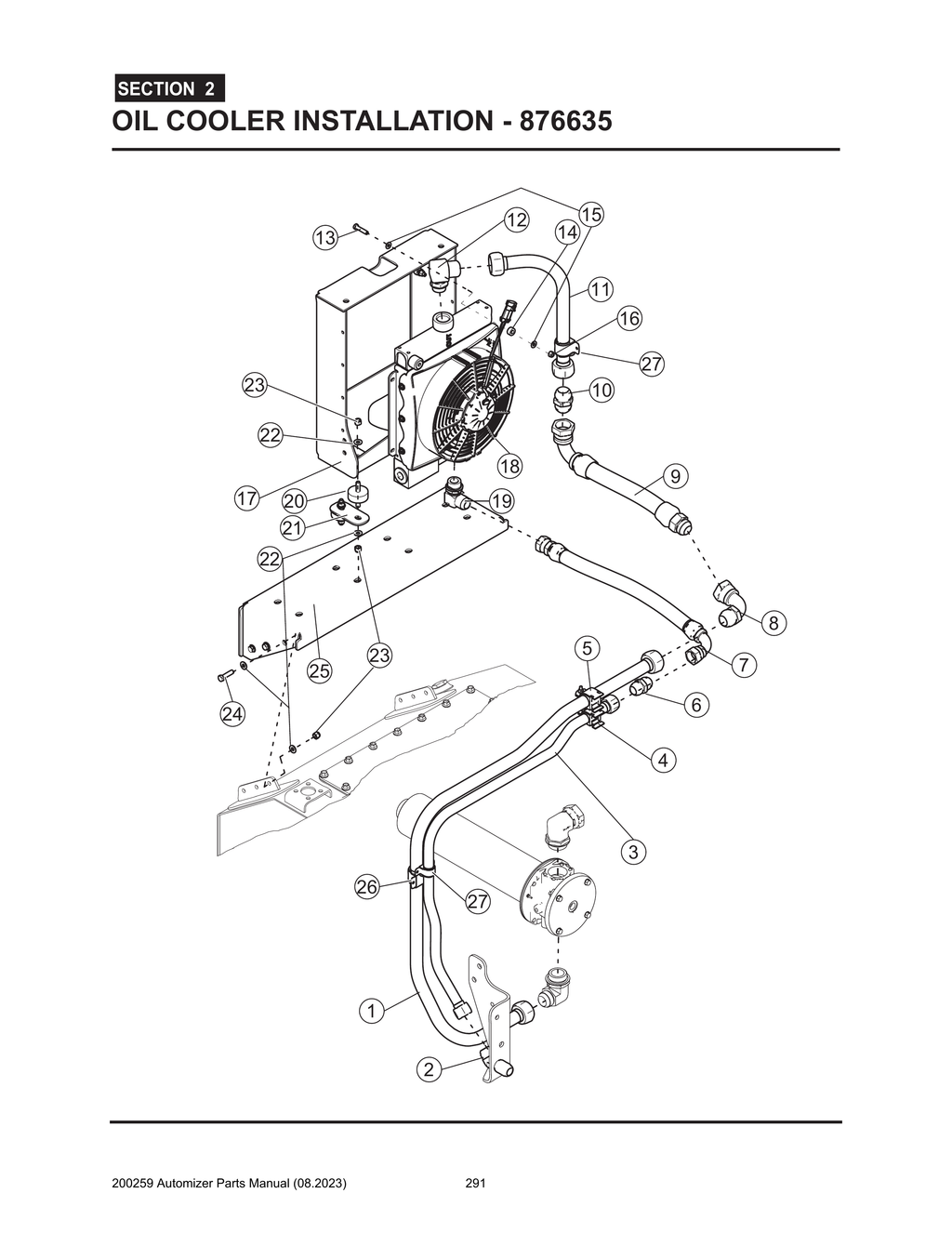 Automizer - PG 291 - Section 2 - OIL COOLER INSTALLATION - 876635 