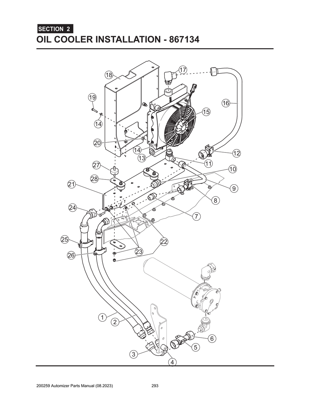 Automizer - PG 293 - Section 2 - OIL COOLER INSTALLATION - 867134 