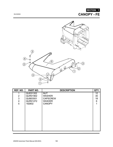Automizer - PG 180 - Section 1 - CANOPY - FE - 849564