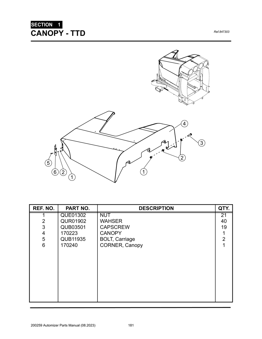 Automizer - PG 181 - Section 1 - CANOPY - TTD - 847303