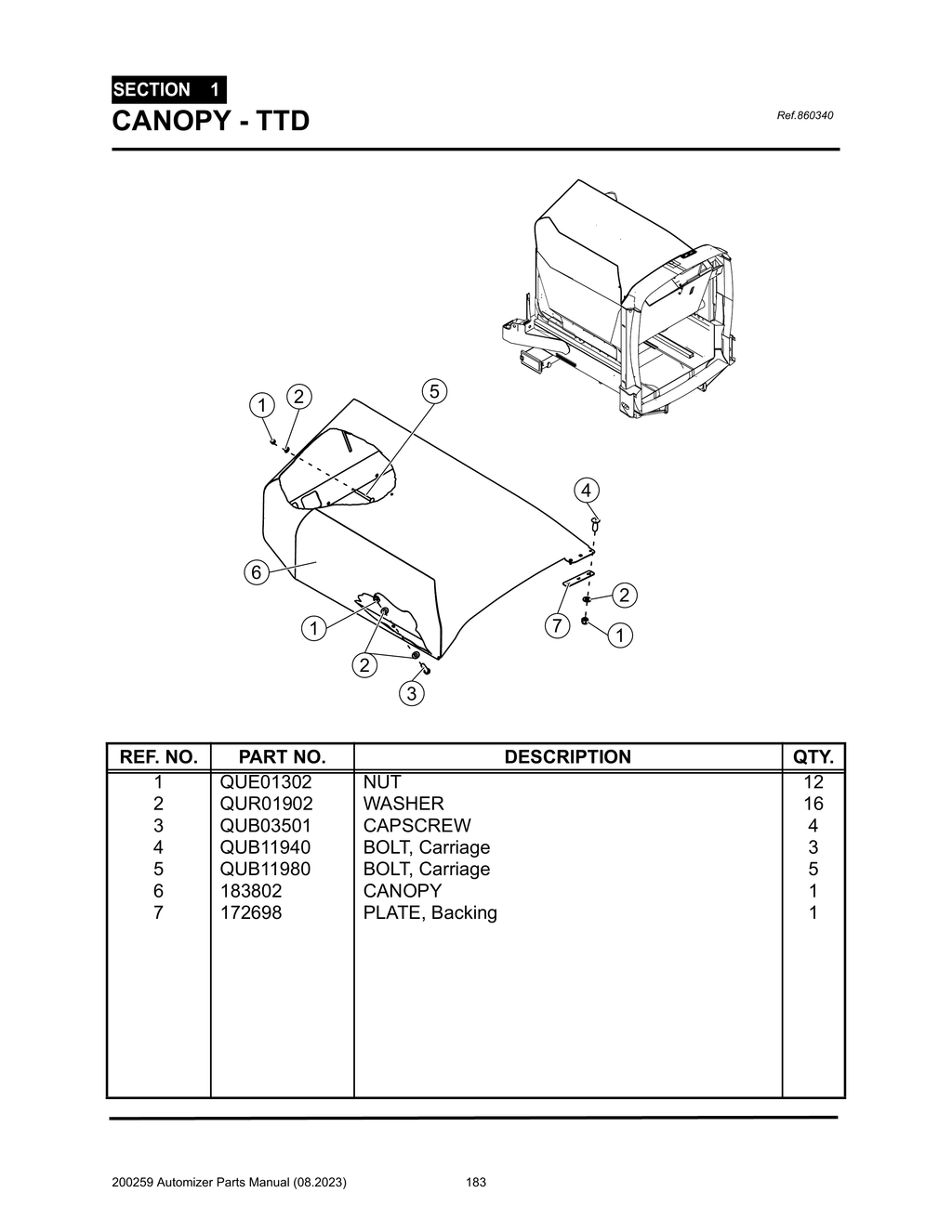 Automizer - PG 183 - Section 1 - CANOPY - TTD - 860340