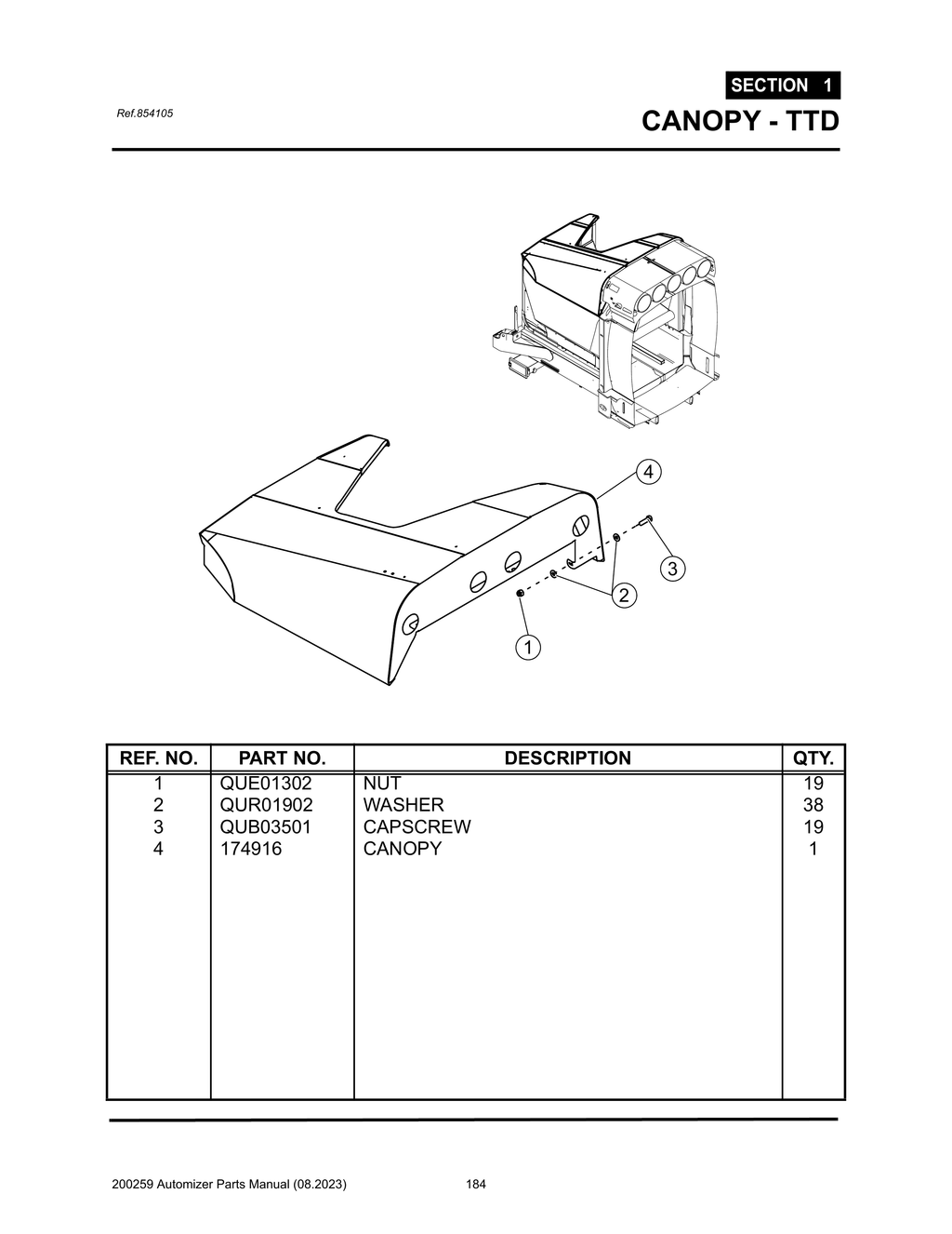 Automizer - PG 184 - Section 1 - CANOPY - TTD - 854105
