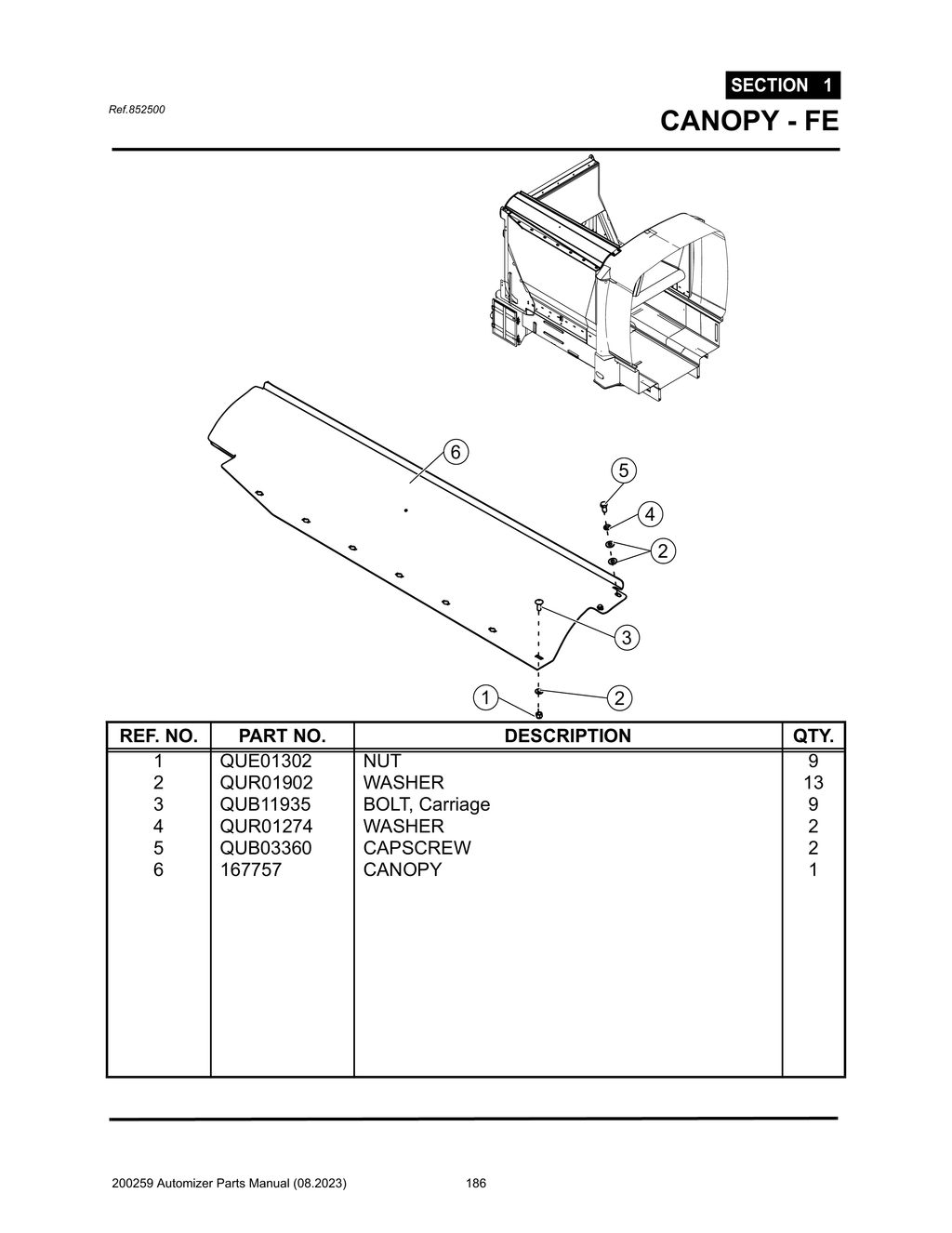 Automizer - PG 186 - Section 1 - CANOPY - FE - 852500