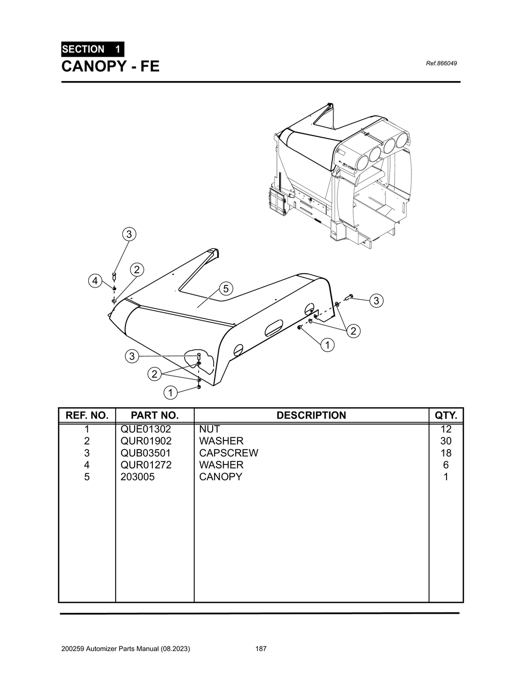 Automizer - PG 187 - Section 1 - CANOPY - FE - 866049
