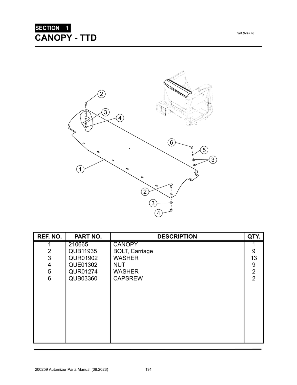 Automizer - PG 191 - Section 1 - CANOPY - TTD - 874776