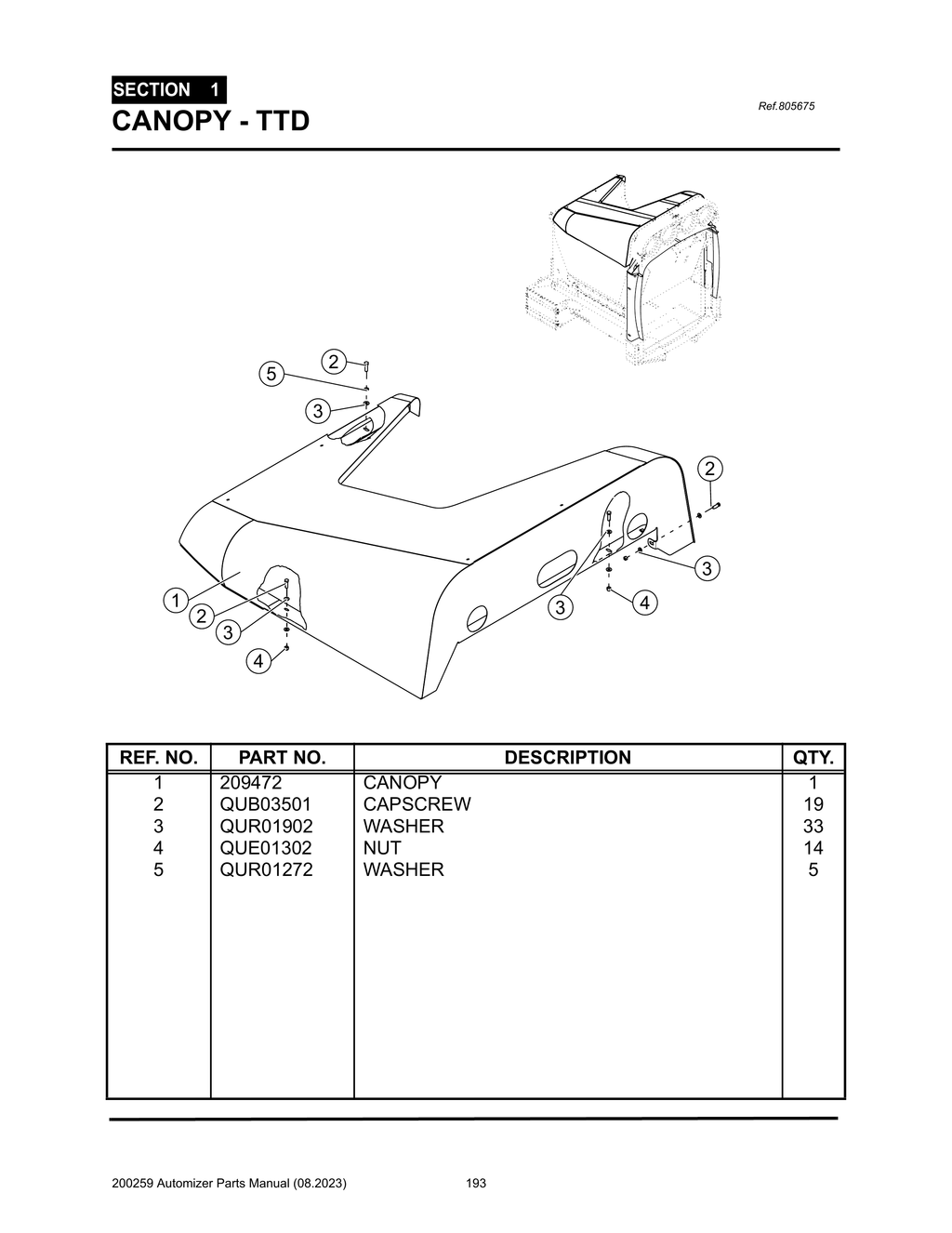 Automizer - PG 193 - Section 1 - CANOPY - TTD - 805675