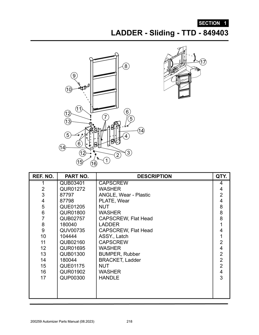 Automizer - PG 218 - Section 1 - LADDER - Sliding - TTD - 849403