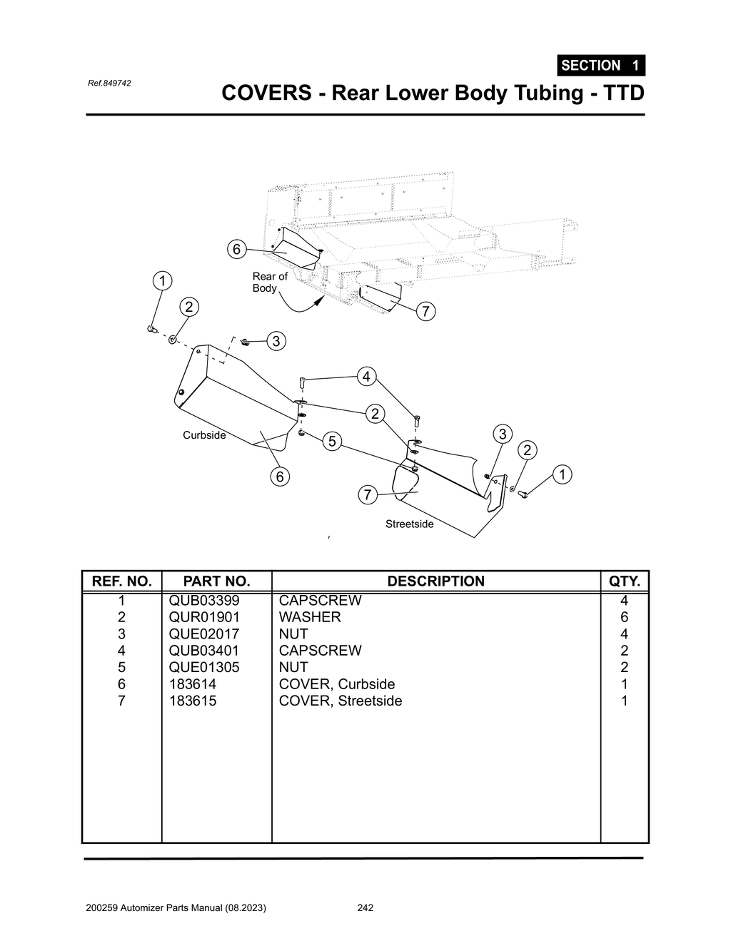 Automizer - PG 242 - Section 1 - COVERS - Rear Lower Body Tubing - TTD
