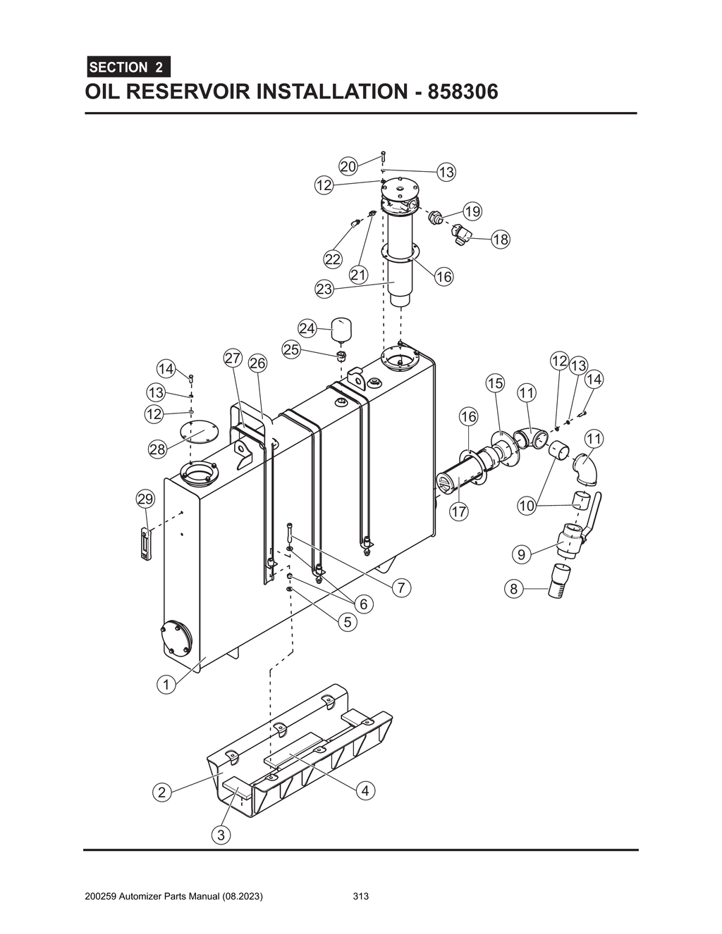 Automizer - PG 313 - Section 2 - OIL RESERVOIR INSTALLATION - 858306