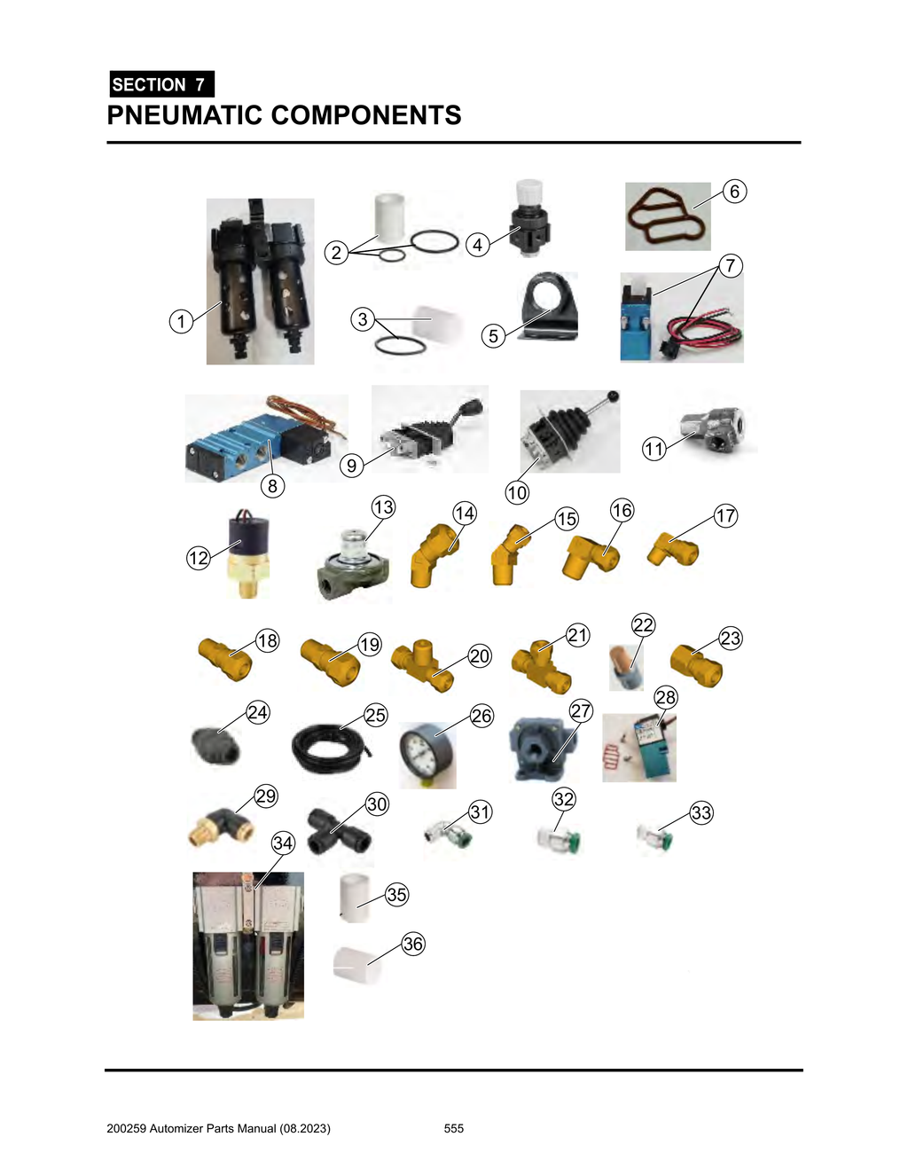 Automizer - PG 555 - Section 7 - PNEUMATIC COMPONENTS 1-36