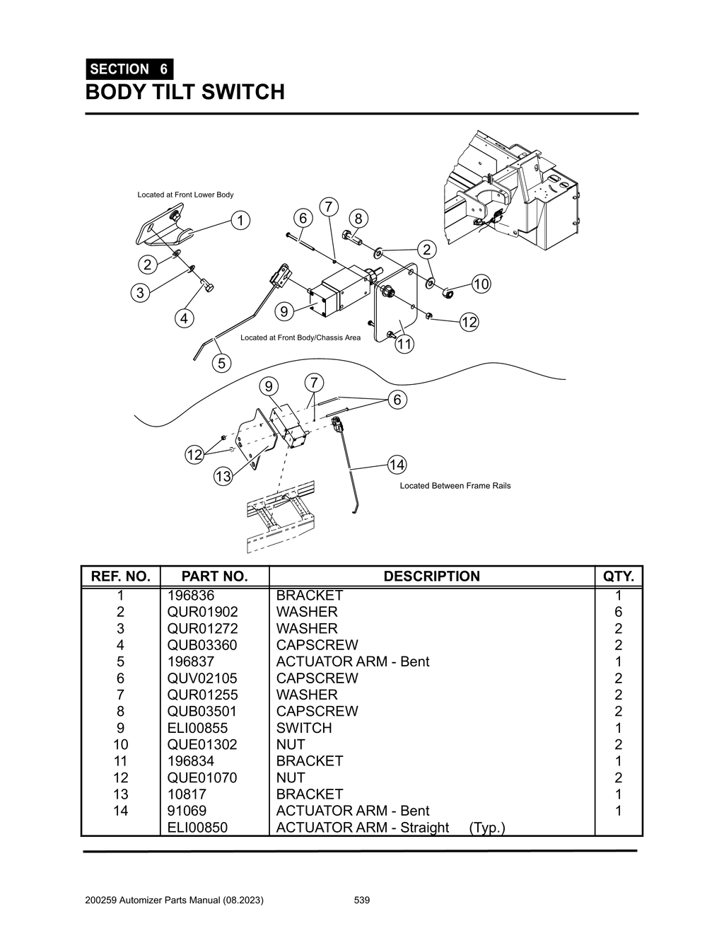 Automizer - PG 539 - Section 6 - BODY TILT SWITCH