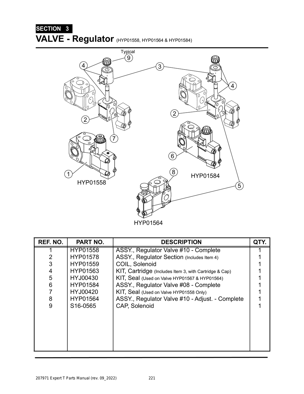 EXPERT - PG 221 - Section 3 - VALVE - Regulator (HYP01558, HYP01564 & HYP01584)