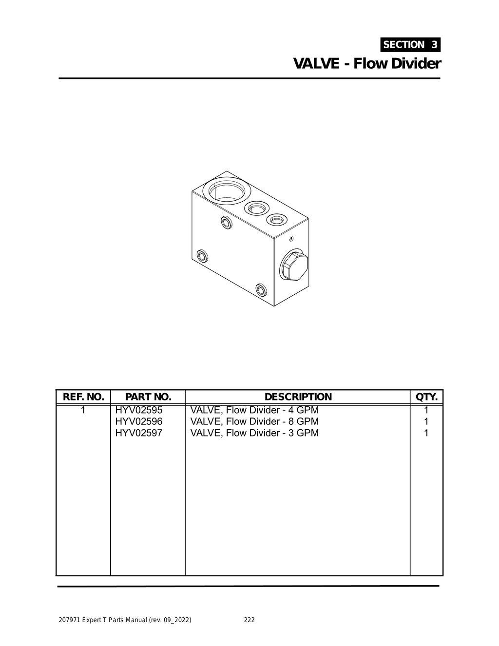 EXPERT - PG 222 - Section 3 - VALVE - Flow Divider