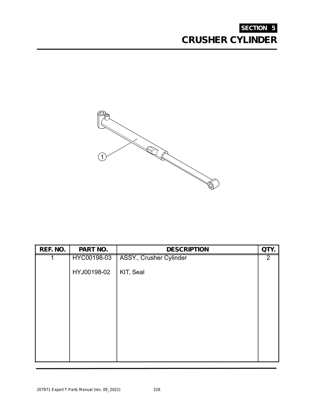 EXPERT - PG 226 - Section 5 - CRUSHER CYLINDER