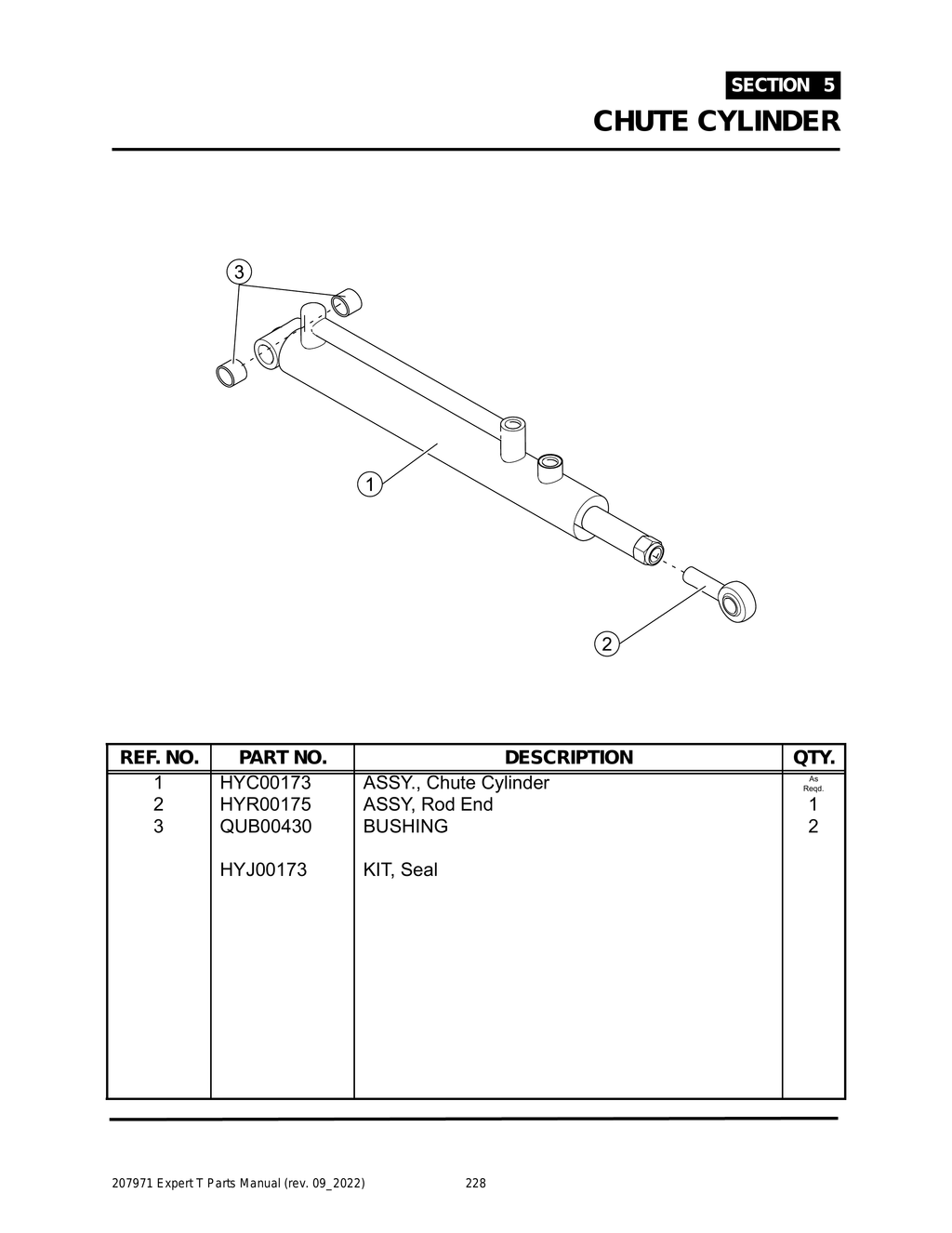 EXPERT - PG 228 - Section 5 - CHUTE CYLINDER