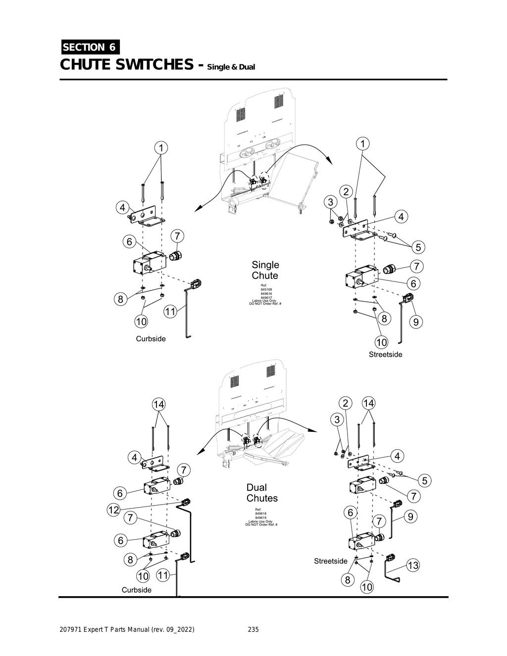 EXPERT - PG 235 - Section 6 - CHUTE SWITCHES - Single & Dual
