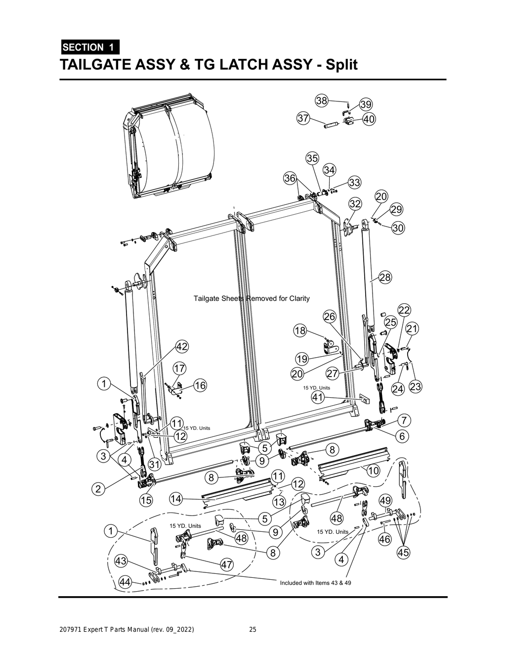 EXPERT - PG 025 - Section 1 - TAILGATE ASSY & TG LATCH ASSY - Split