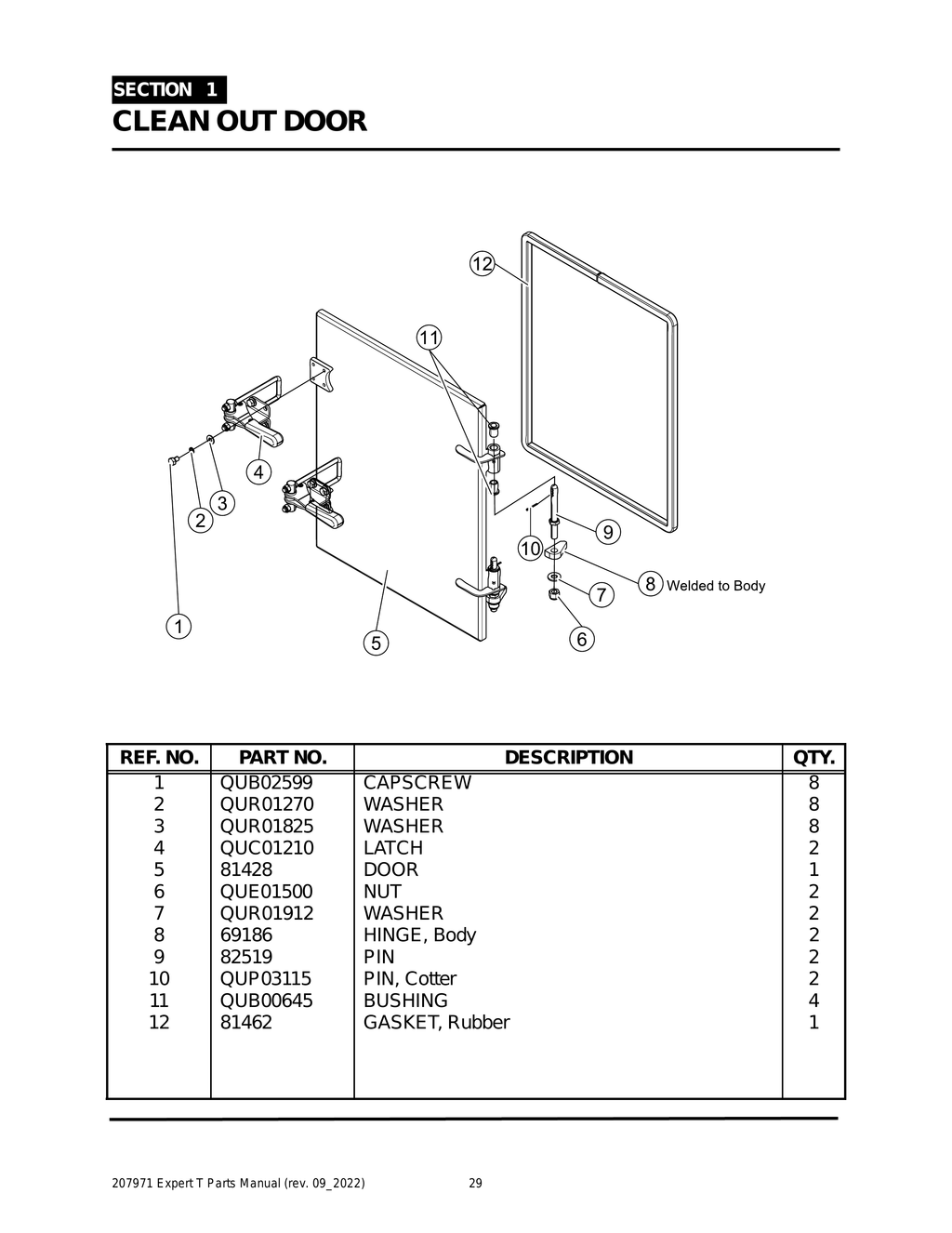 EXPERT - PG 029 - Section 1 - CLEAN OUT DOOR