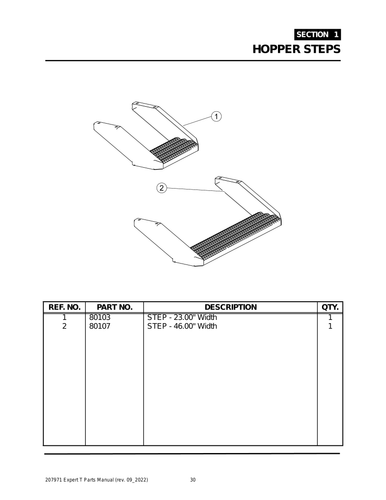 EXPERT - PG 030 - Section 1 - HOPPER STEPS