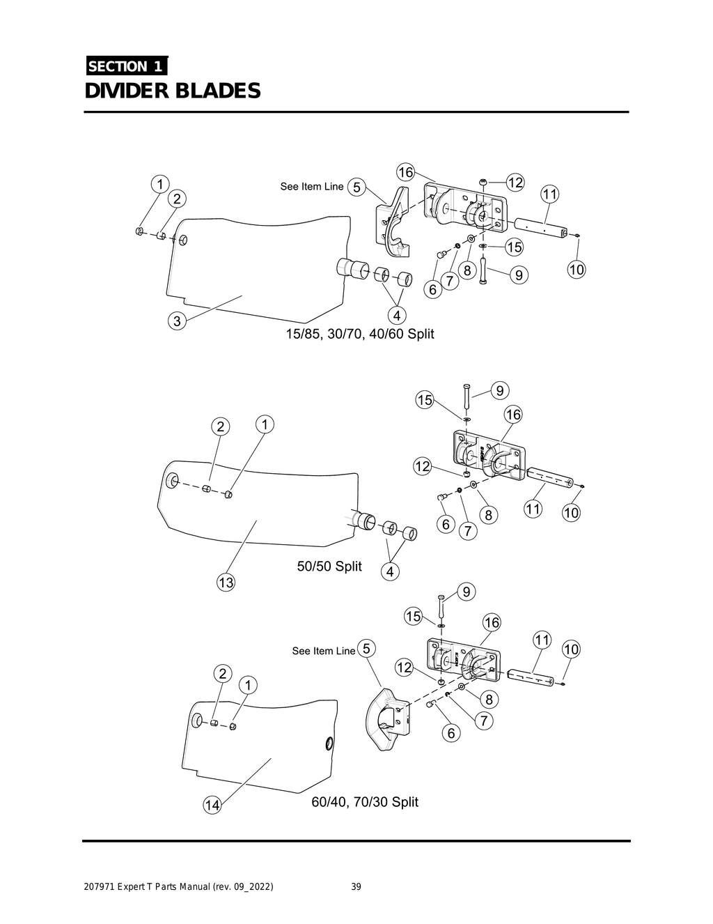 EXPERT - PG 039 - Section 1 - DIVIDER BLADES