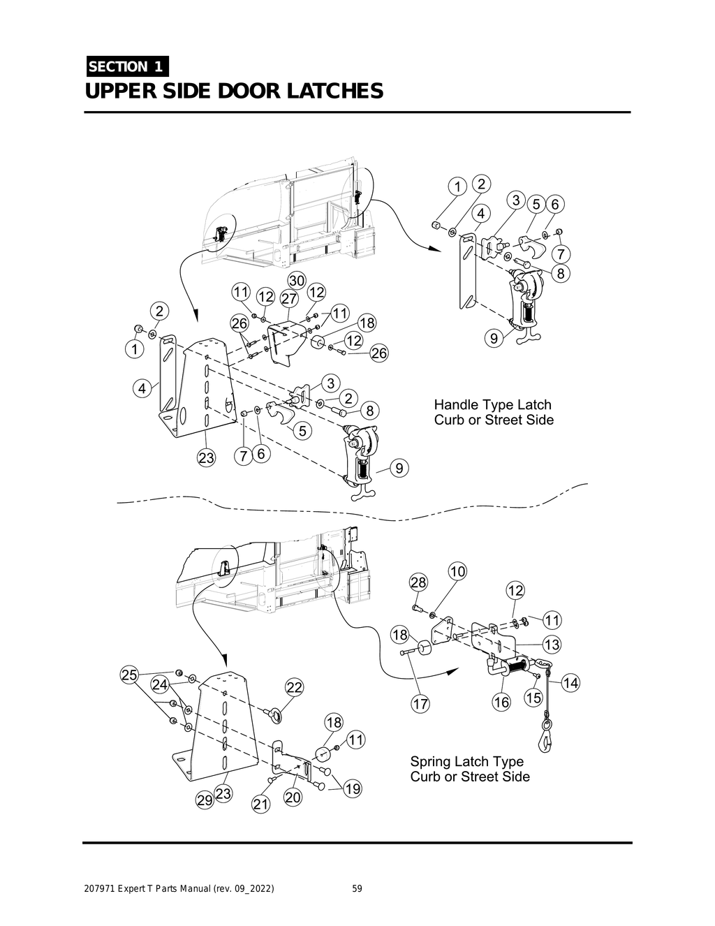 EXPERT - PG 059 - Section 1 - UPPER SIDE DOOR LATCHES