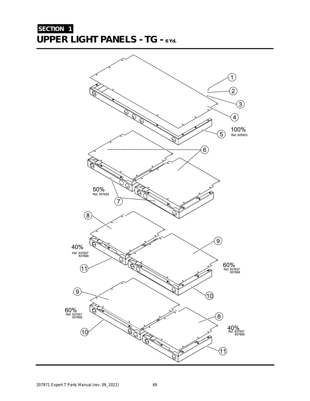 EXPERT - PG 069 - Section 1 - UPPER LIGHT PANELS - TG - 6 Yd.
