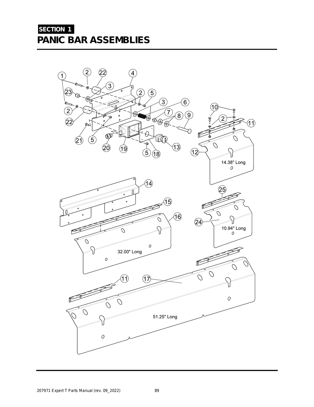 EXPERT - PG 089 - Section 1 - PANIC BAR ASSEMBLIES