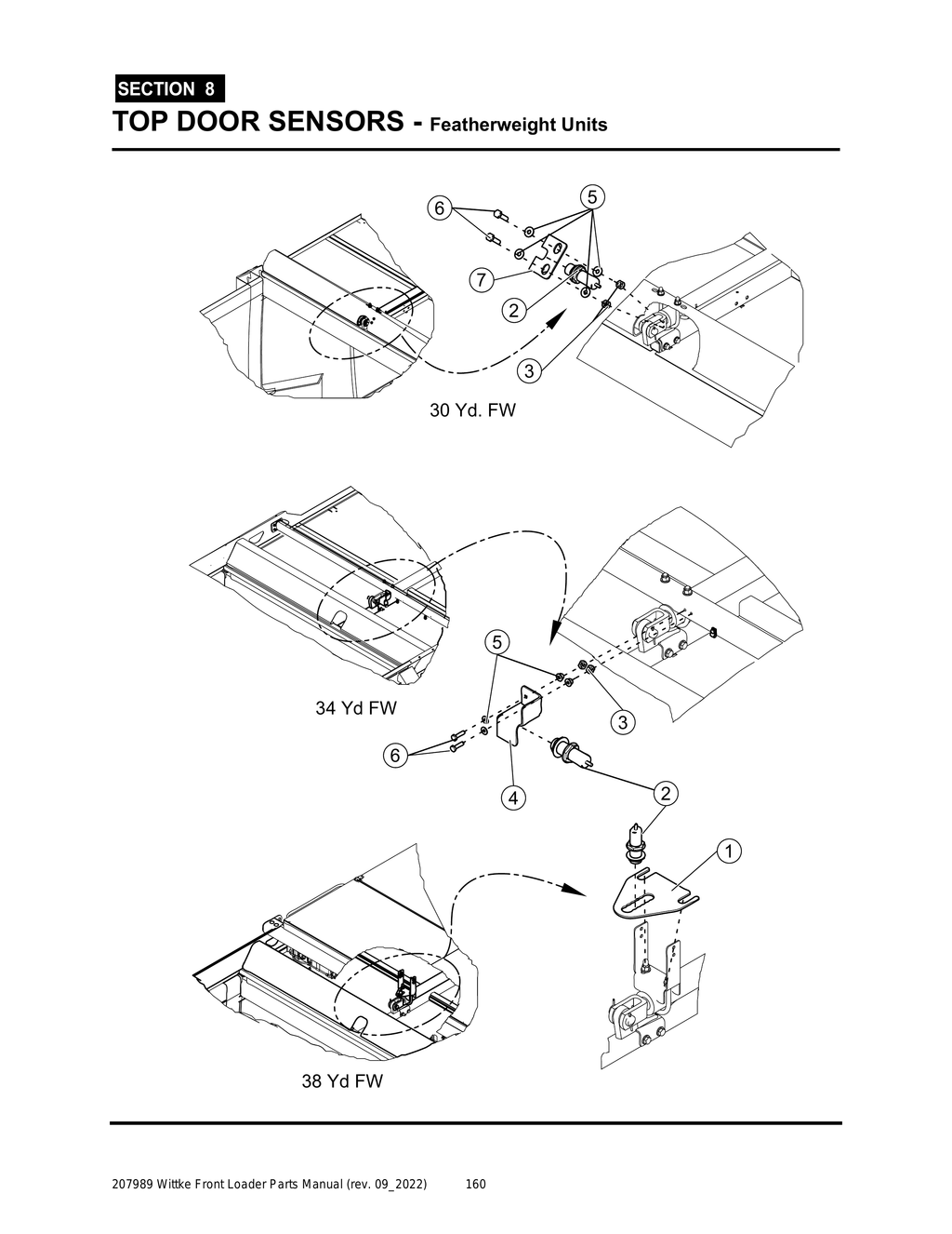 Wittke - Featherweight - PG 160 - Section 8 - TOP DOOR SENSORS