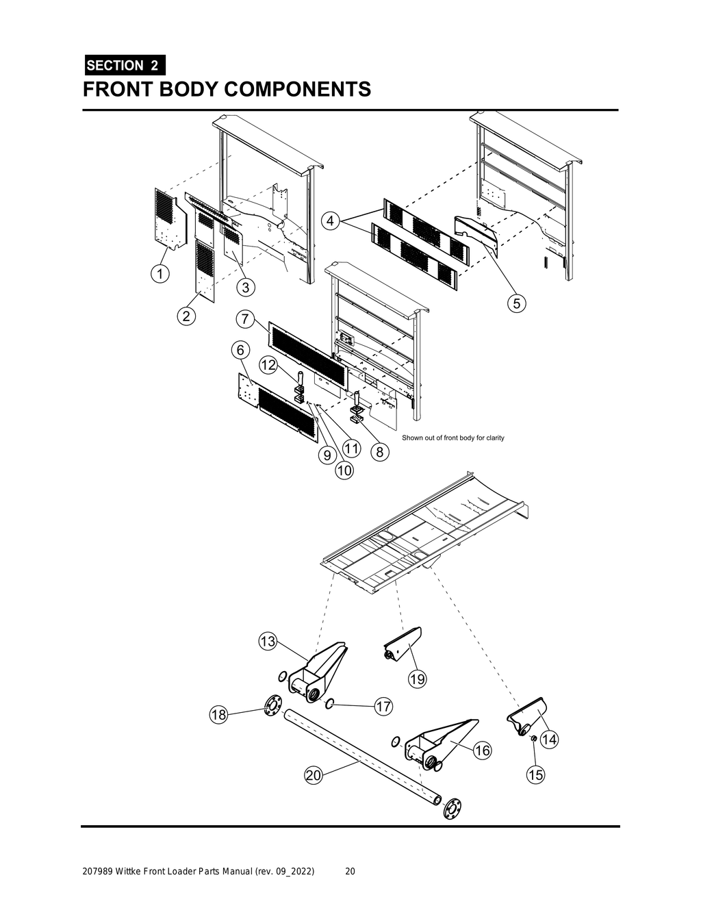 Wittke - All Models - PG 020 - Section 2 - FRONT BODY COMPONENTS
