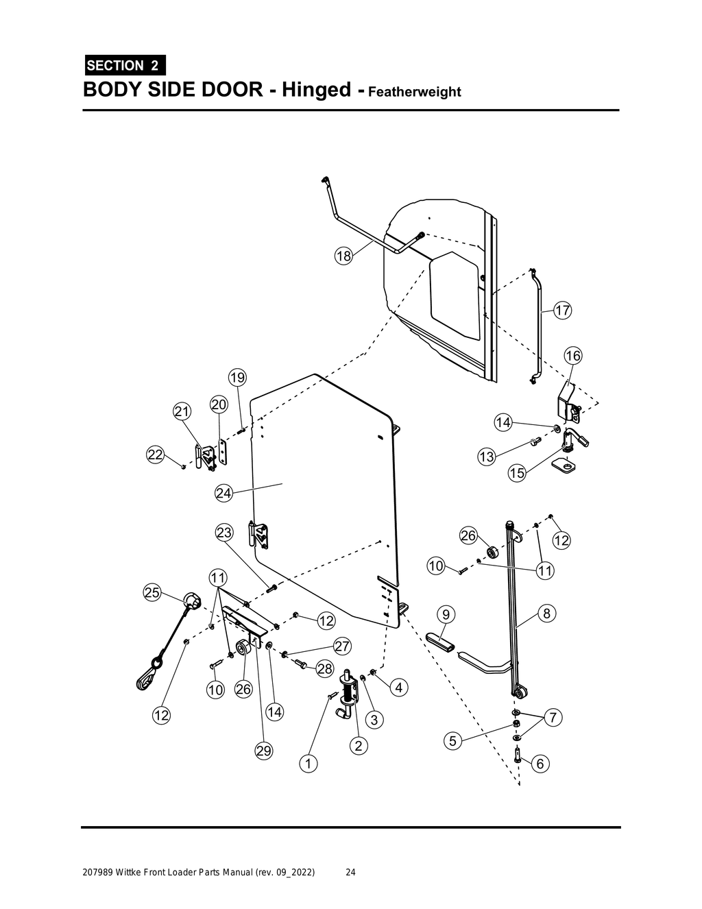 Wittke - Featherweight - PG 024 - Section 2 - BODY SIDE DOOR - Hinged