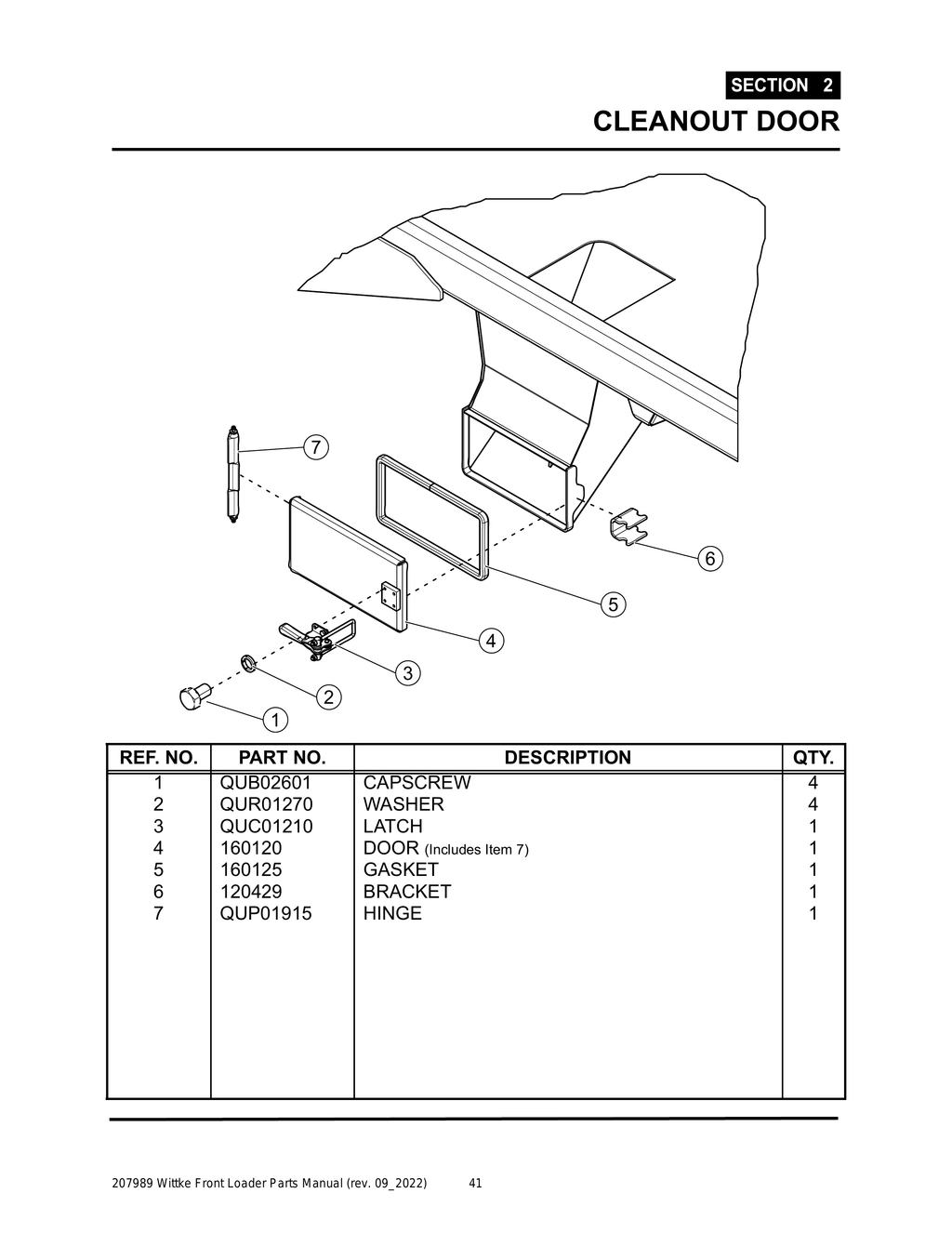 Wittke - All Models - PG 041 - Section 2 - CLEANOUT DOOR