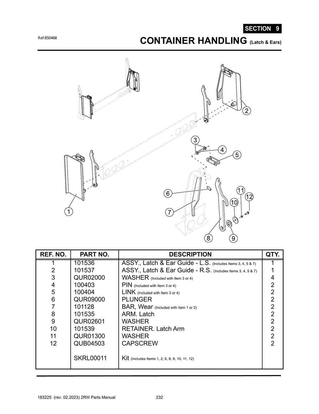 2R-III - PG 232 - SECTION 9 - CONTAINER HANDLING (Latch & Ears)
