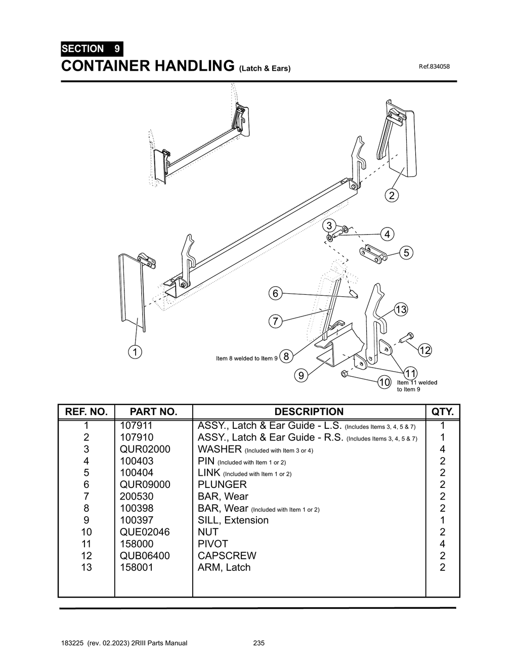 2R-III - PG 235 - SECTION 9 - CONTAINER HANDLING (Latch & Ears)